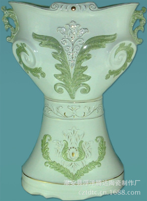 【廠家直銷陶瓷家居擺飾、園藝種植花盆 工藝陶瓷花盆 B005】價格,廠家,圖片,陶瓷工藝品,潮安縣浮洋騰達陶瓷制作廠-